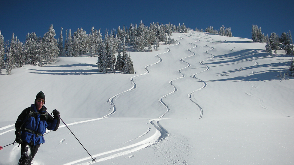Untracked powder skiing in Jackson Hole, Wyoming Jackson Hole