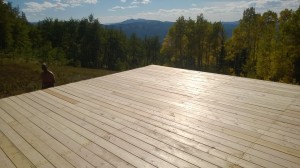 Beautiful new deck just waiting for it's yurt.