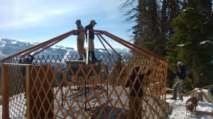 Building the yurt roof
