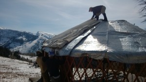 Putting on the roof